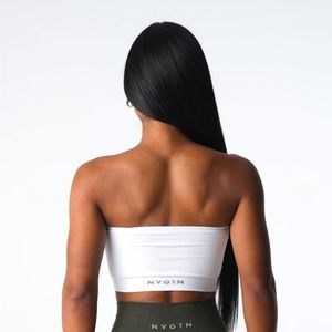 NVGTN White Conquer Ribbed Seamless Bra